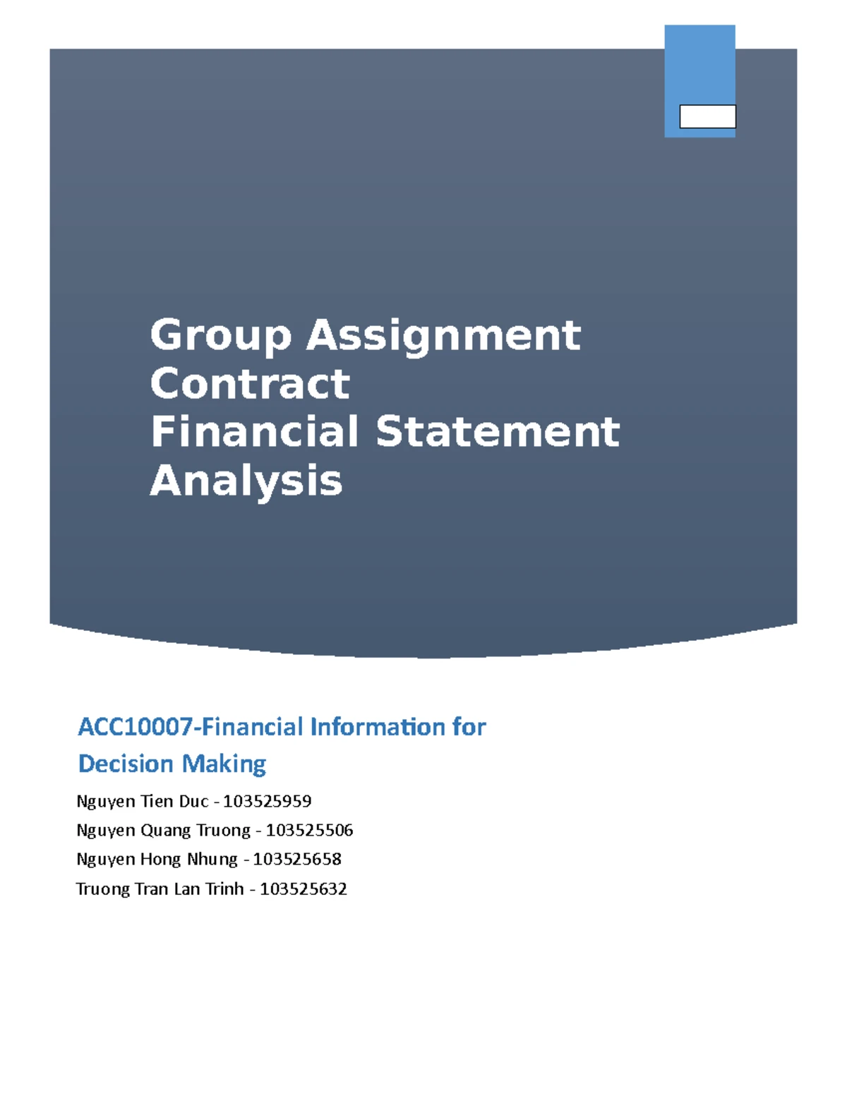 Acc- Note Week 9 - Summary of Key Financial Concepts - Studocu