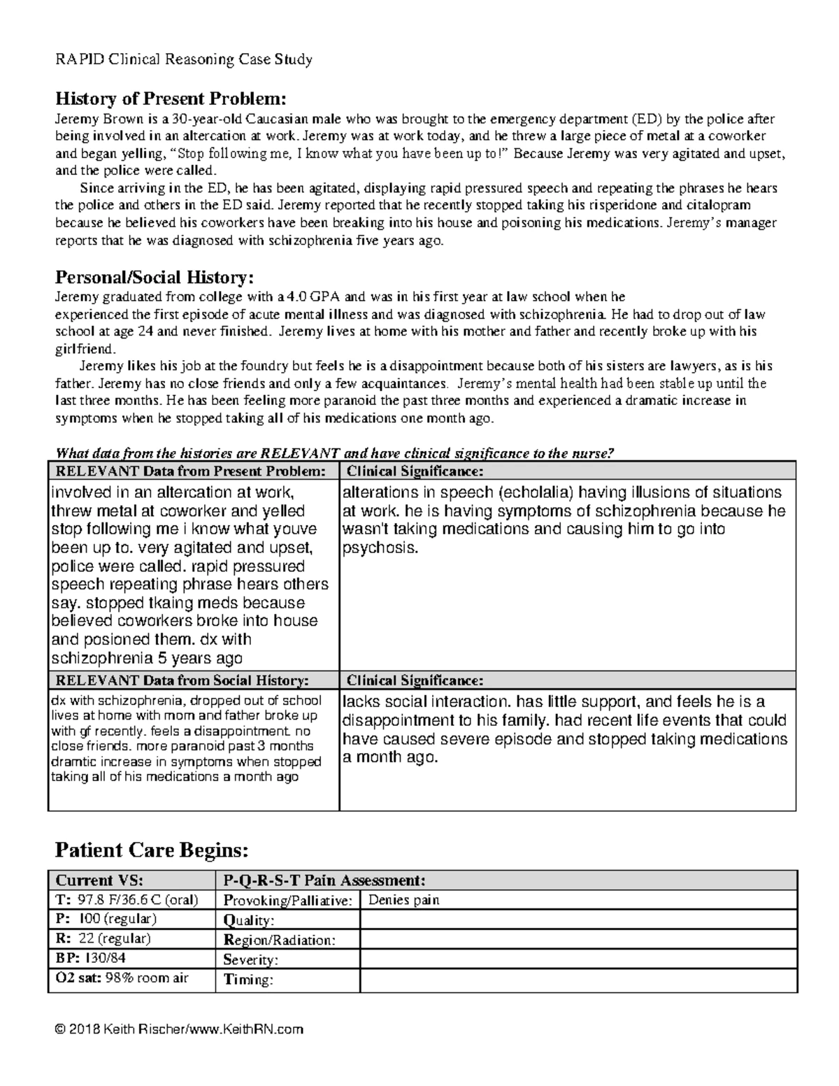 PTSD case study assignment - Posttraumatic Stress Disorder (PTSD) RAPID ...