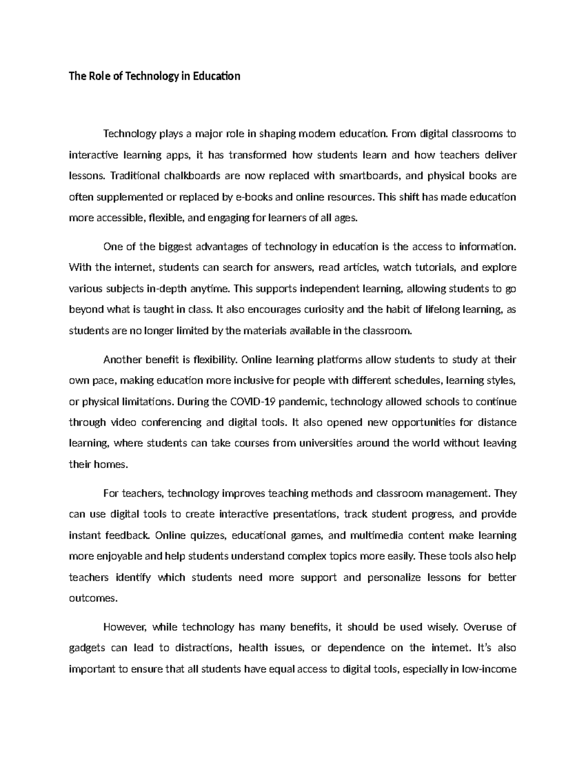 The Impact of Technology on Modern Education: A Comprehensive Overview ...