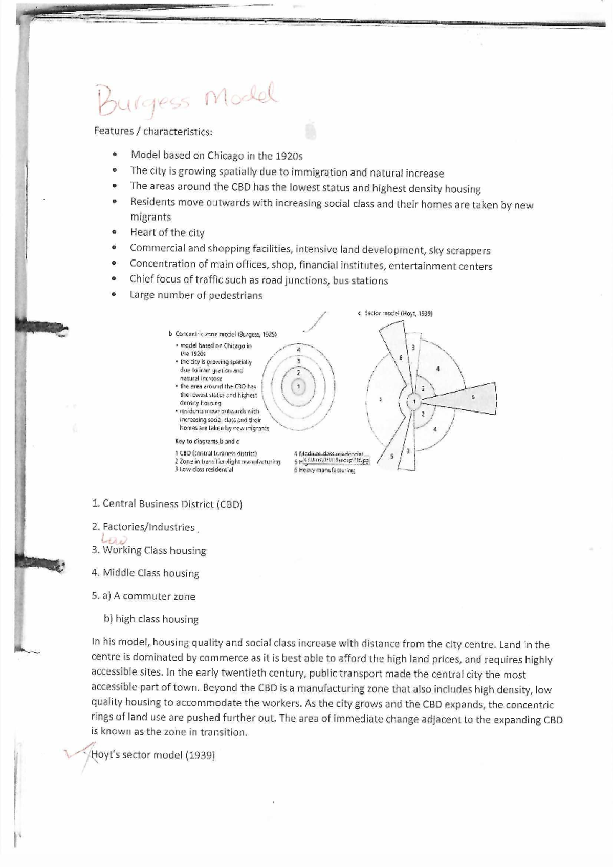 Midterm Exam Review Notes for Course XYZ 101: Urban Models & Growth ...