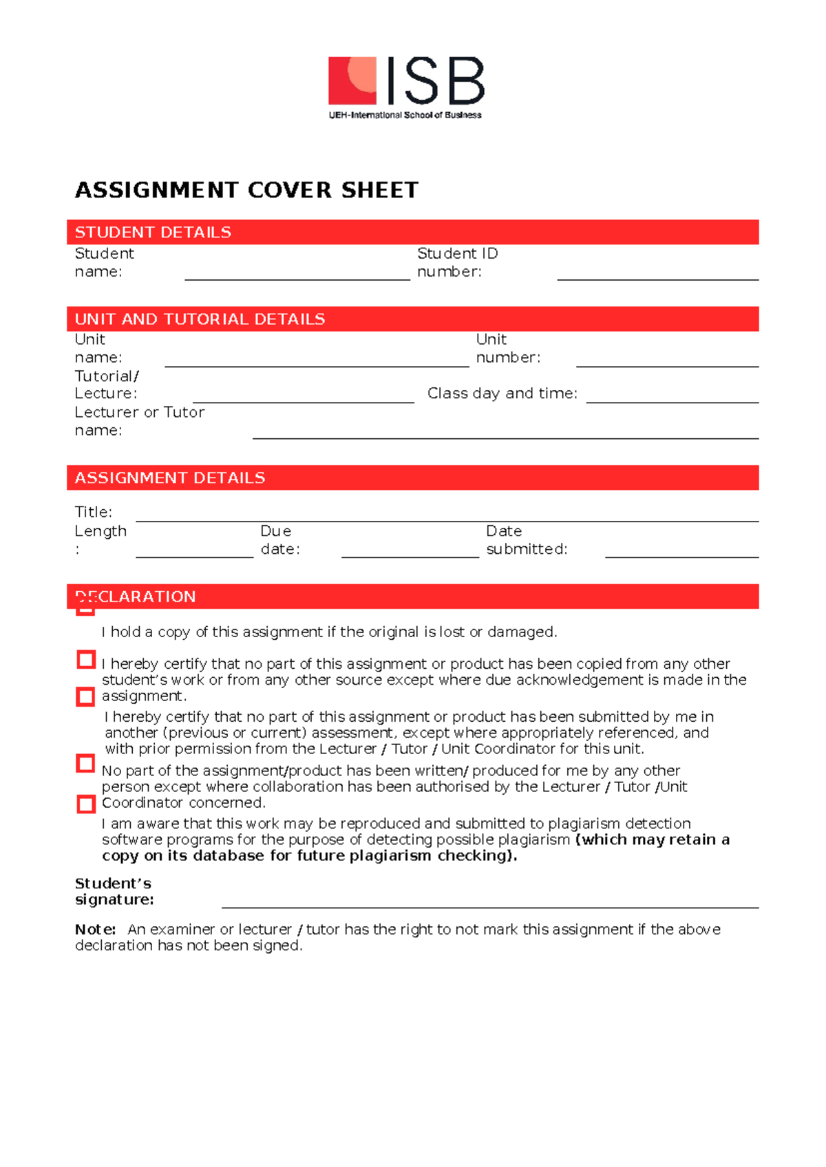 Individual Assignment Cover Sheet ISB Update 31042024 - ASSIGNMENT ...
