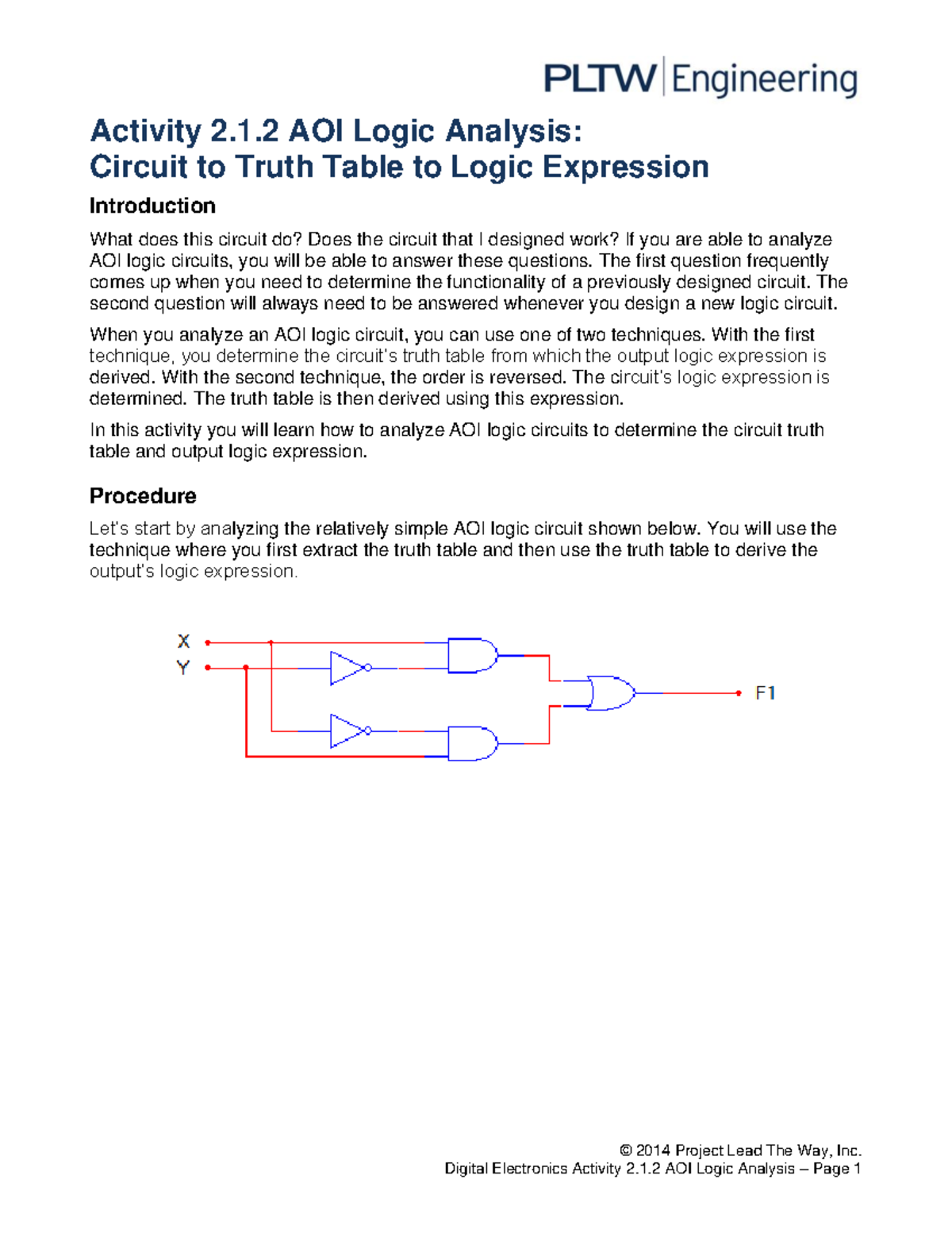 Activity 2.1.2 AOI Logic Analysis: Truth Table & Logic Expression Guide ...