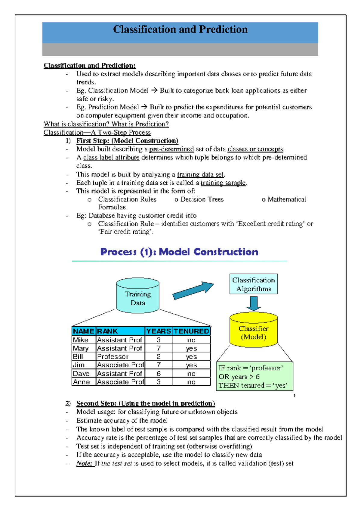 DM Unit-III- final - i want this document - Classification and ...