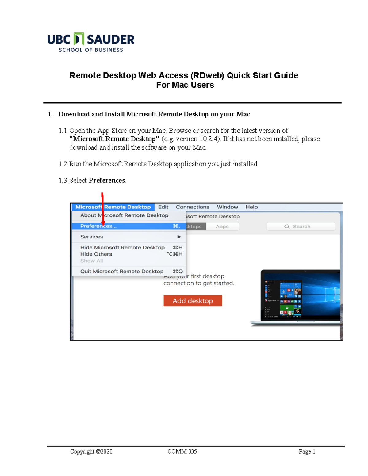 COMM335 RDS Quick Start Guide for Mac Users - Studocu