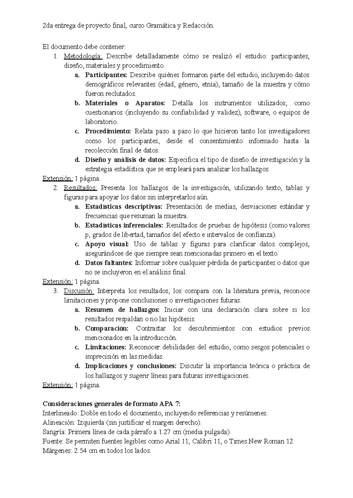 2da Entrega de Proyecto Final - Gramática y Redacción - Studocu