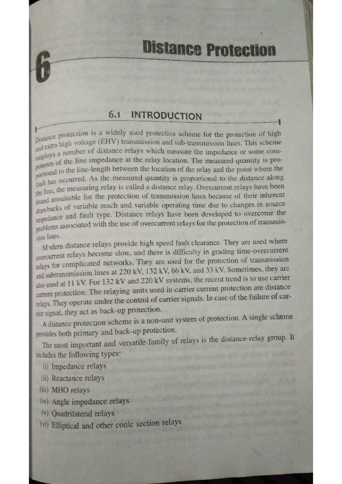Distance protection - Hjmm - Distance Protection 6 INTRODUCTION ...