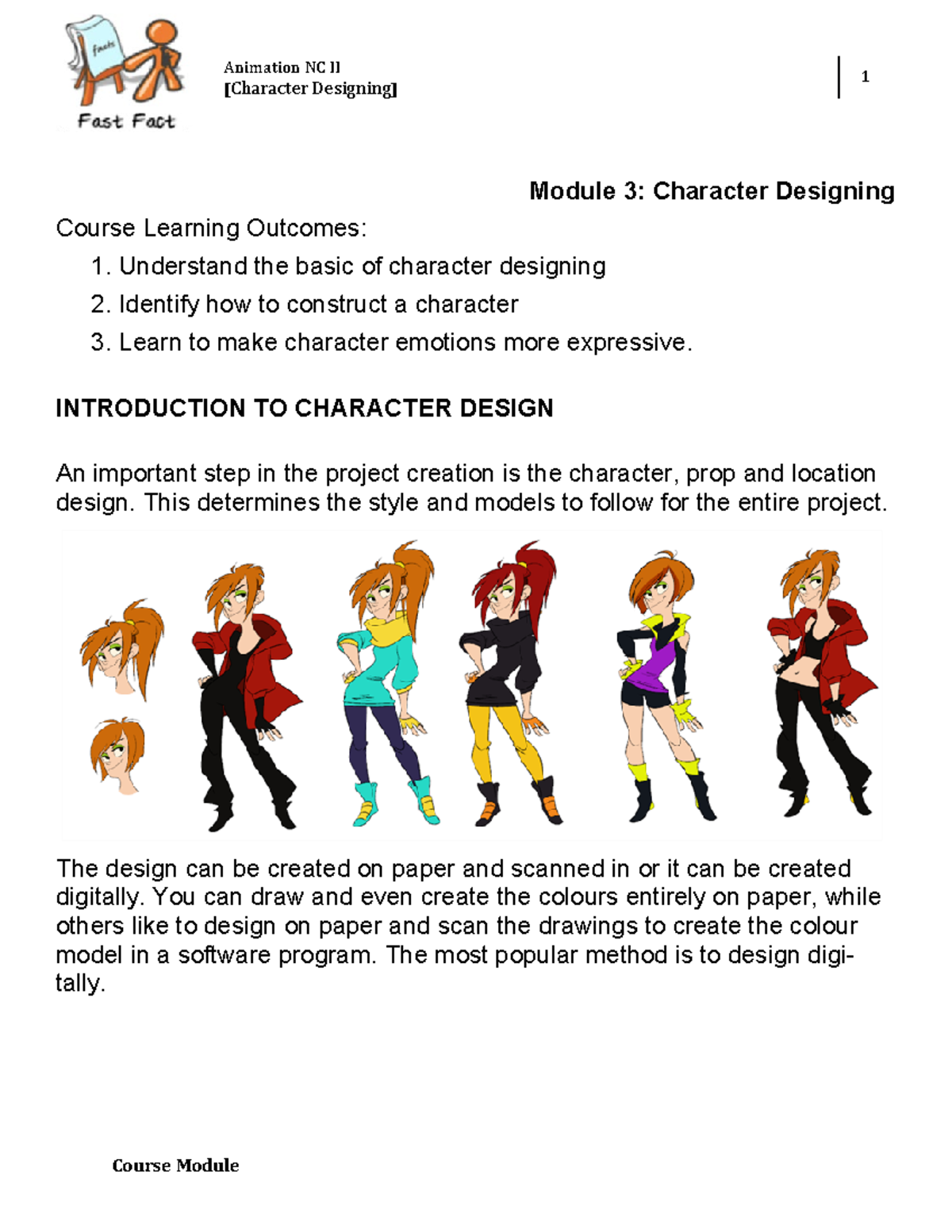 03 Character Designing: Fundamentals and Techniques - Studocu