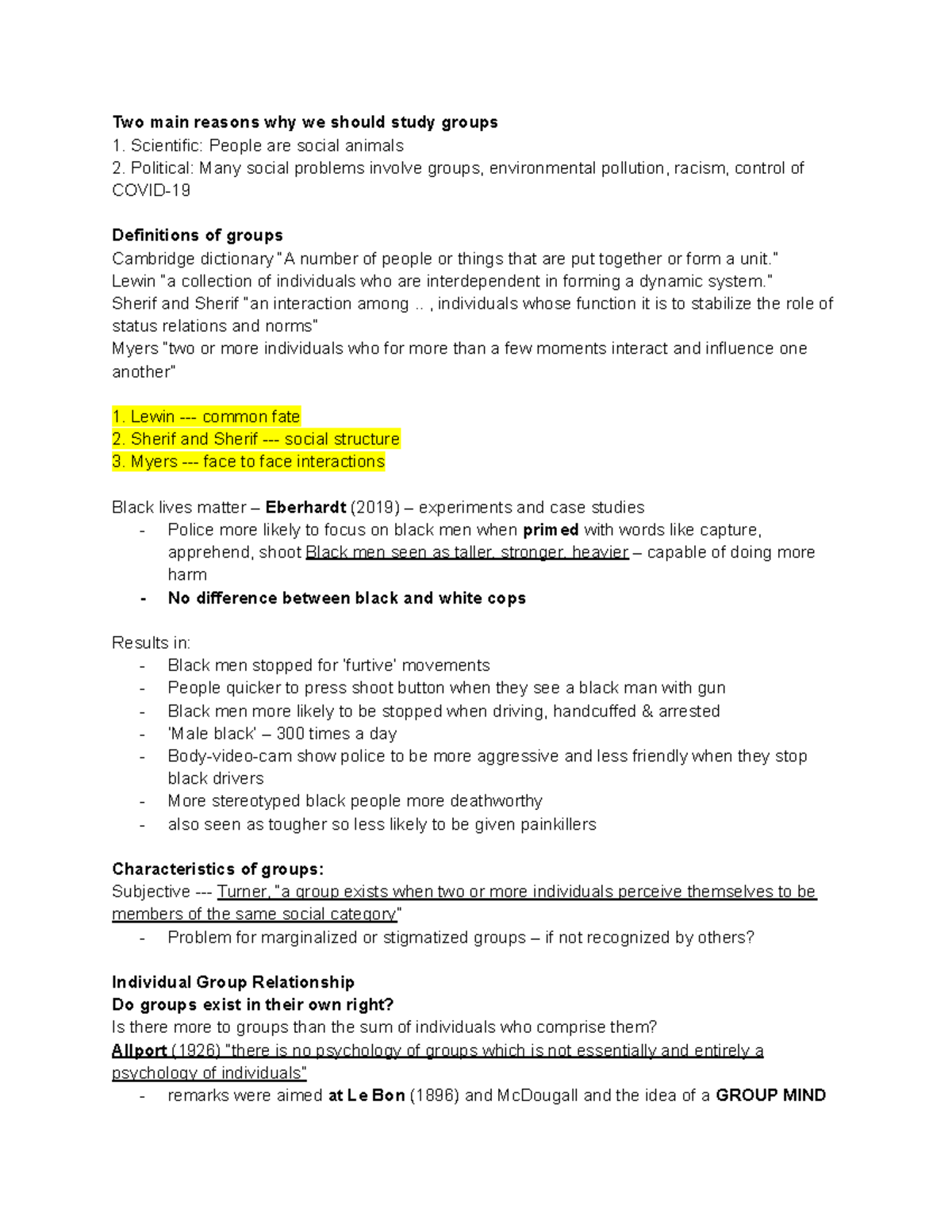 PSYC315 Final Exam Study Guide: Understanding Group Dynamics - Studocu