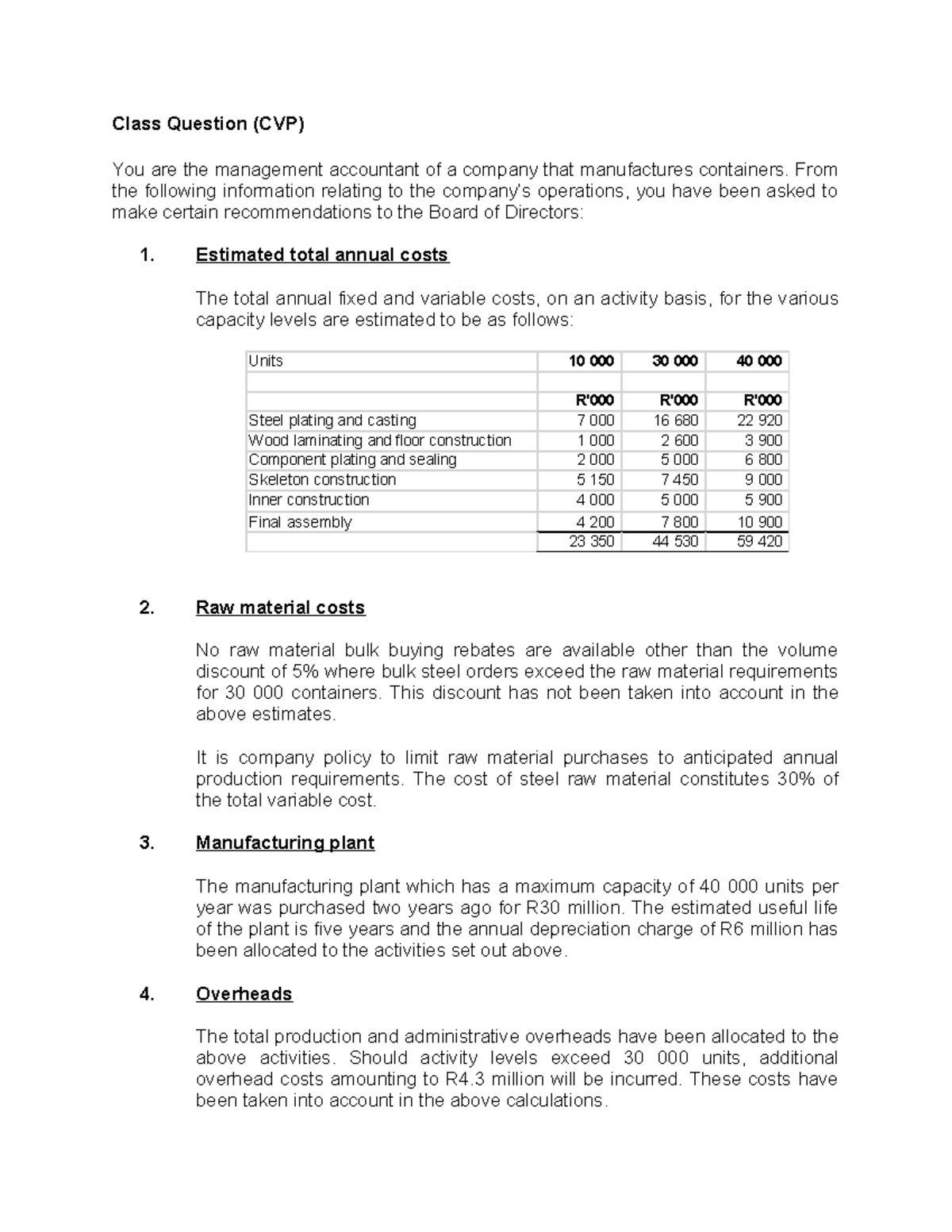 CVP Class Question Analysis and Recommendations (2026) - Studocu