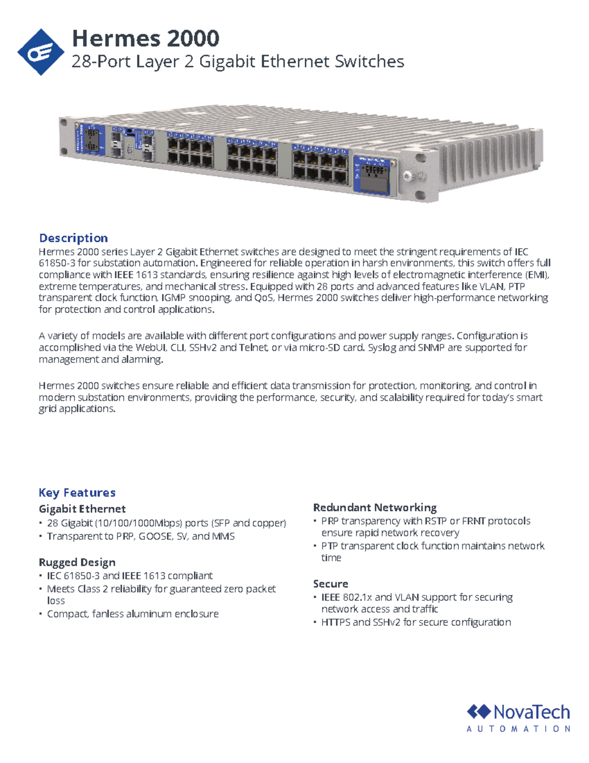 Hermes-2000-Ethernet-Switch-Datasheet 20241224 - 28-Port Layer 2 ...