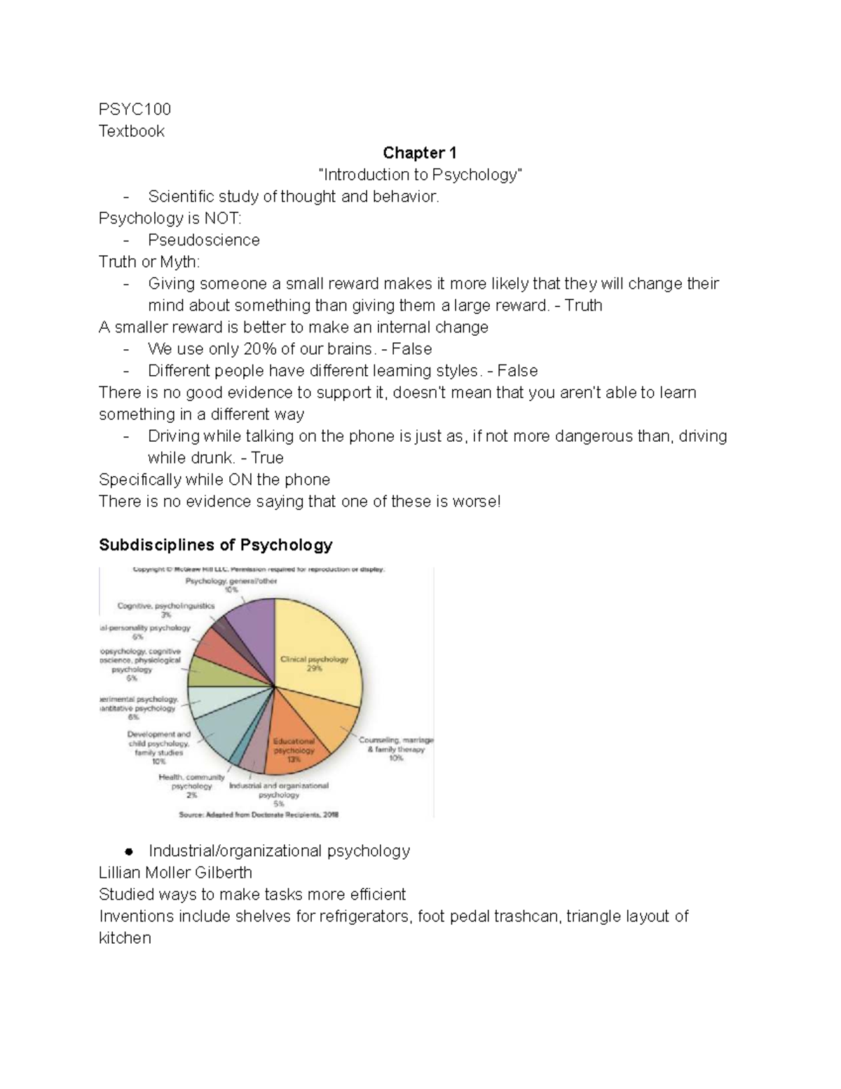 Psychology Development Stages and Theories - PSYC100 Lecture Notes ...