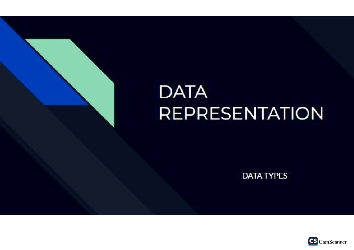 Data Types and Representation - CS 00 Chapter 13 Notes - Studocu
