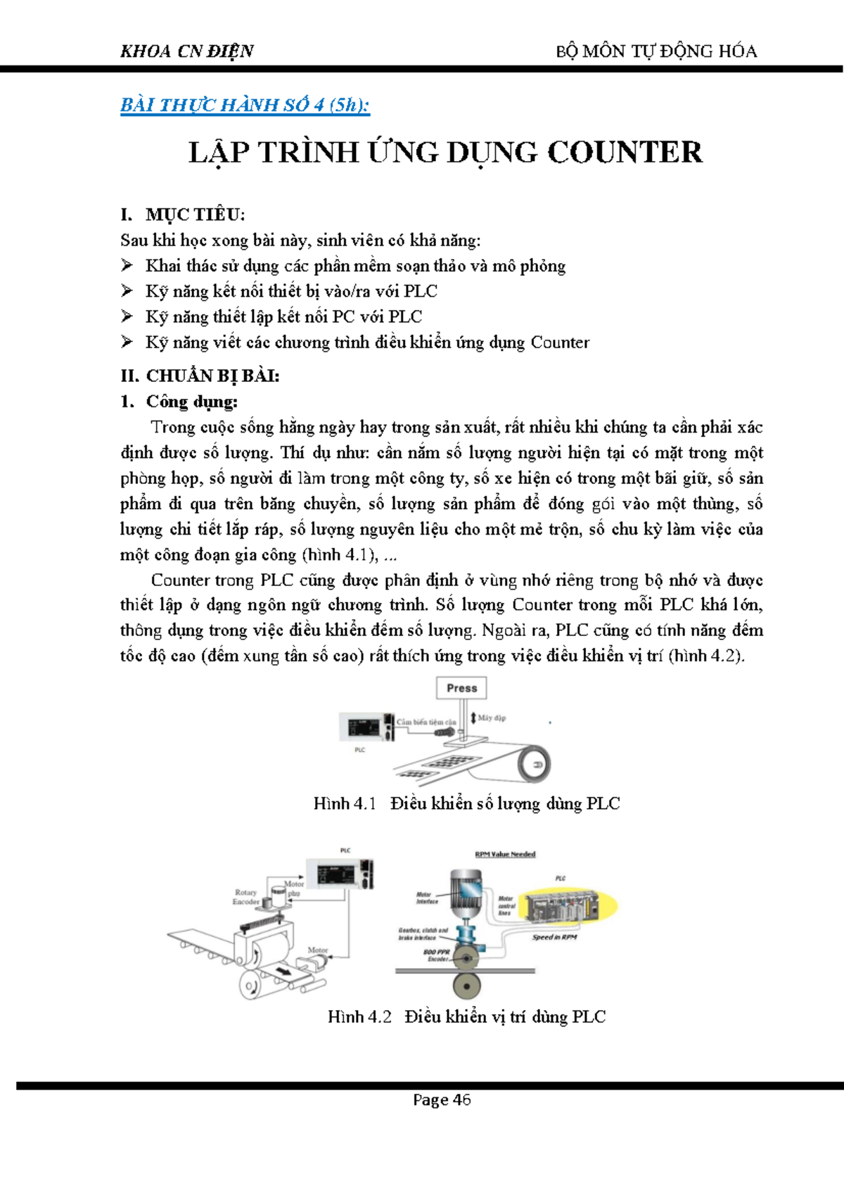 BÀI THỰC HÀNH SỐ 4: LẬP TRÌNH ỨNG DỤNG COUNTER - KHOA CN ĐIỆN - Studocu