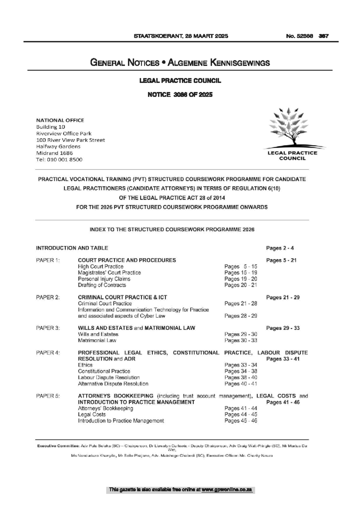 LPC PVT Structured Coursework Programme for Candidate Attorneys 2026 ...
