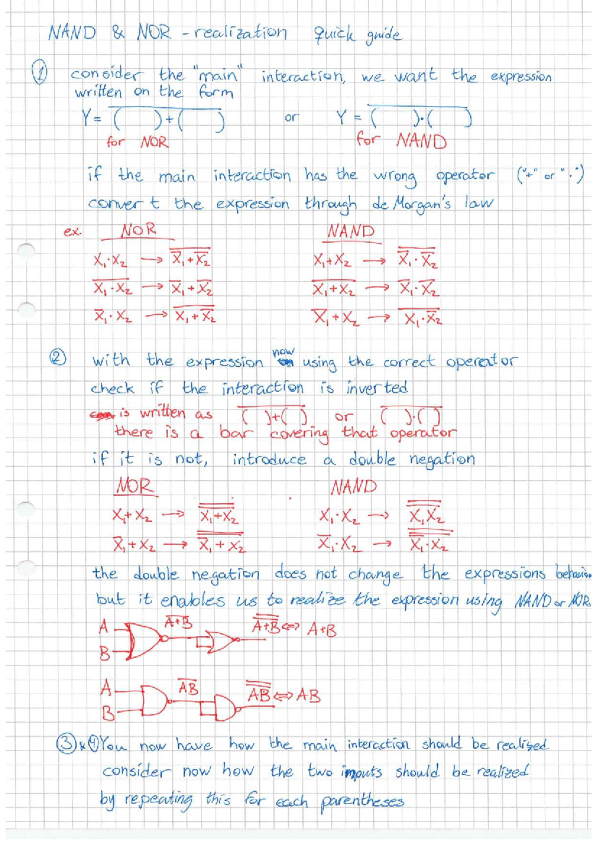 NAND_NOR Realization Quick Guide for Logic Expressions - Studocu