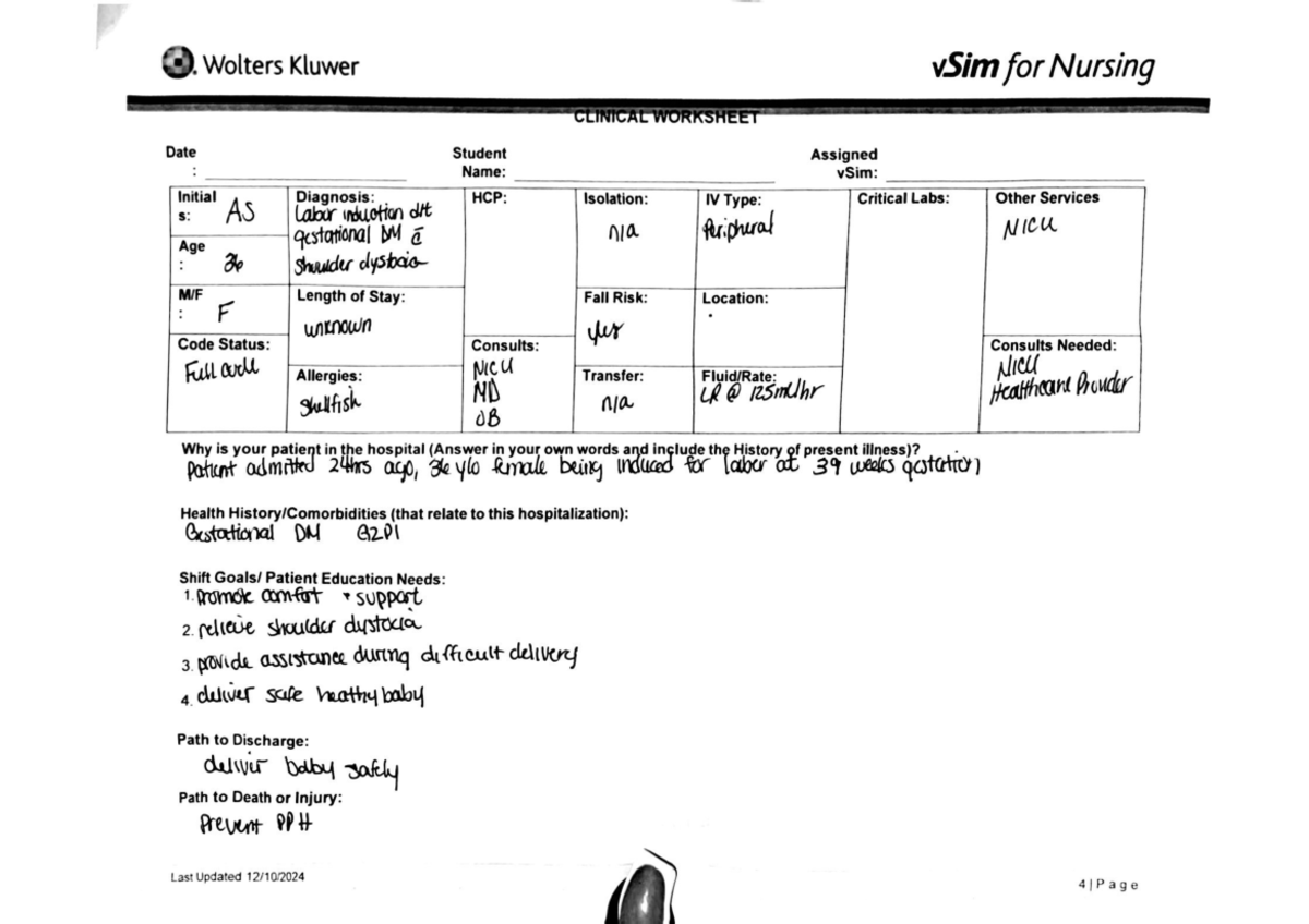 Cam Scanner 12-10-2024 14 - Wolters Kluwer vSim for Nursing CLINICAL ...