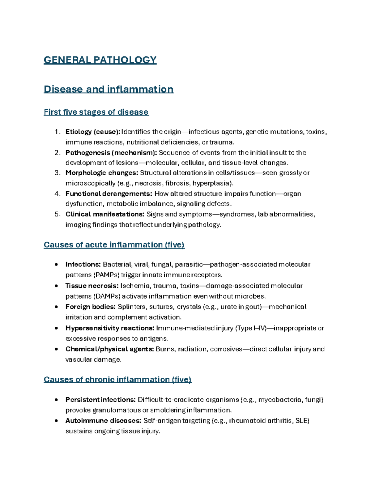 PATH 101: General Pathology - Disease, Inflammation, and Healing Stages ...