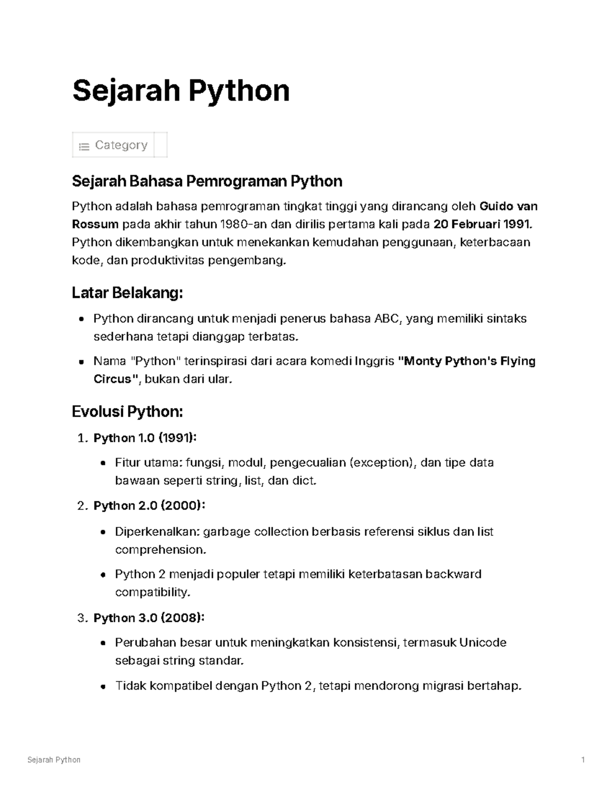 Sejarah python bahasa pemrograman - Sejarah Python Category Sejarah ...
