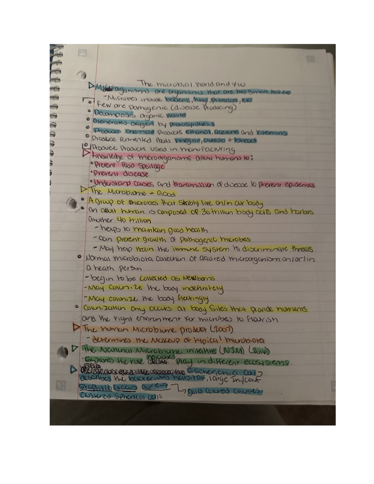 Midterm Exam Review Notes for Course Code ABC123 - X The microbial ...
