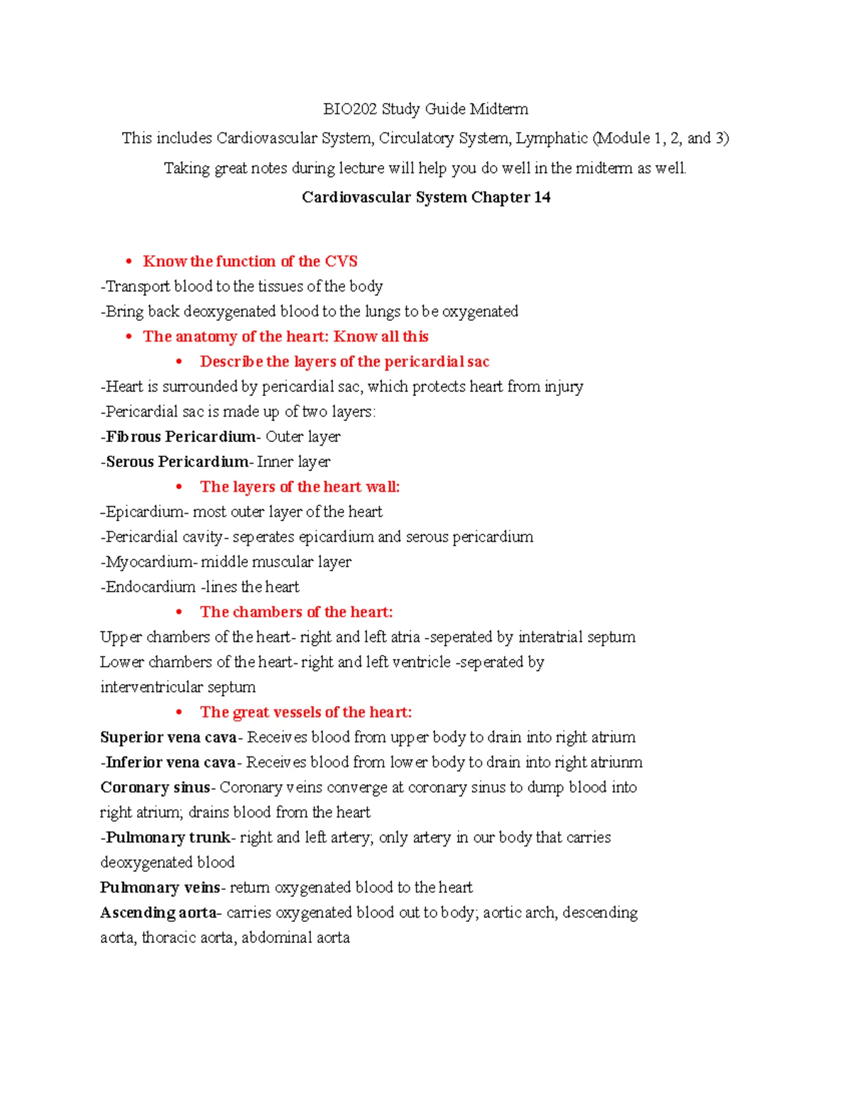 BIO 202 Module 3 Lymphatic System Learning Guide and Terminology - Studocu