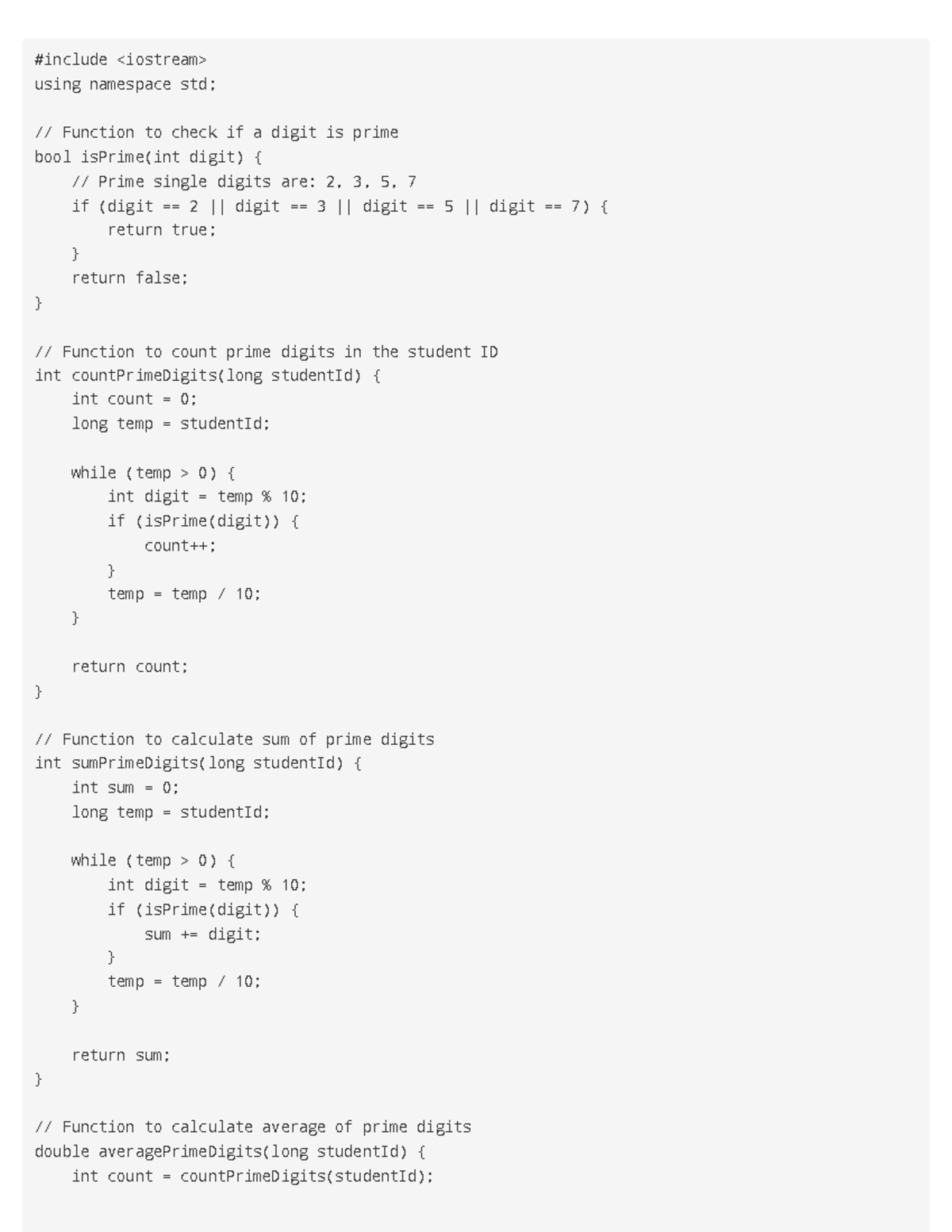 CS201P Final Project: Prime Digits Analyzer in C++ - Studocu