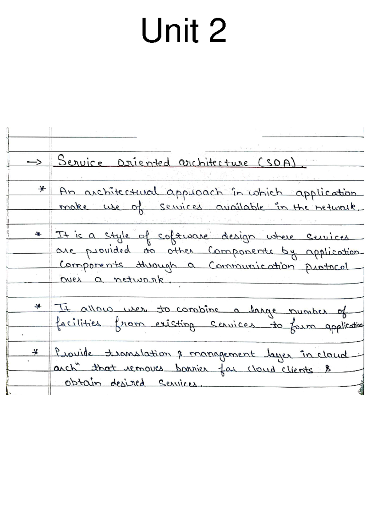 Unit 2.pdf cc - best notes of the subject - Unit 2 Service oriented ...