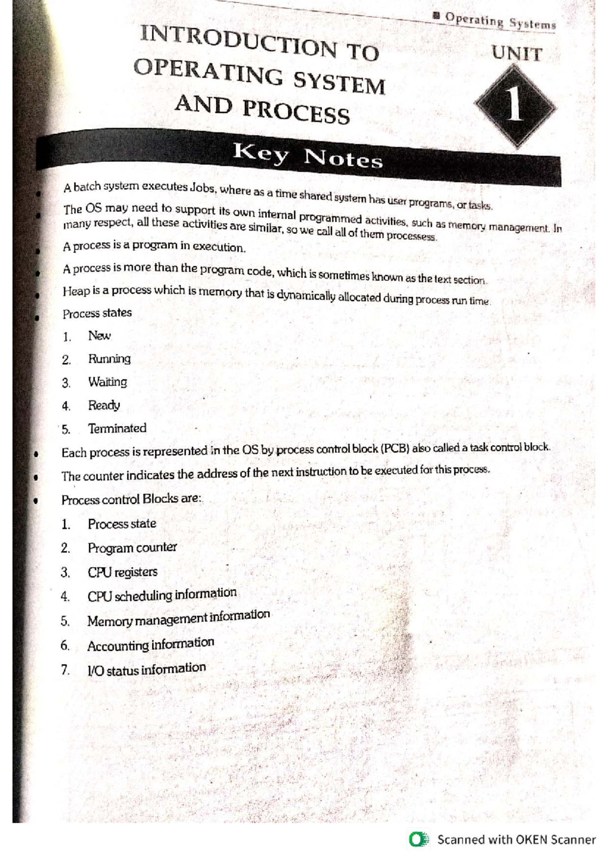 Operating Systems (CS101) - Introduction and Key Concepts - Studocu