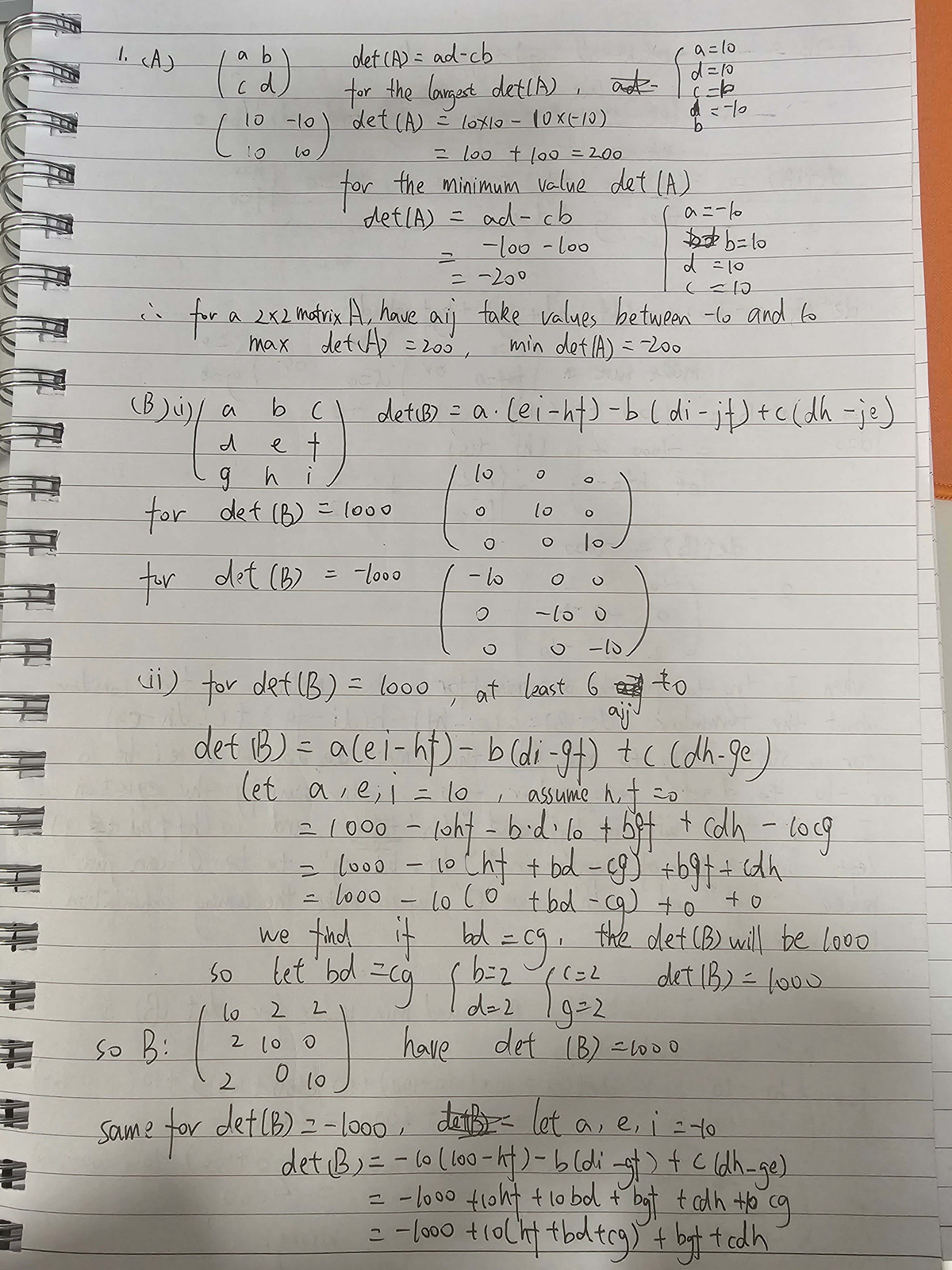 Linear Algebra Assignment Q1 - Determinants & Matrix Properties - Studocu