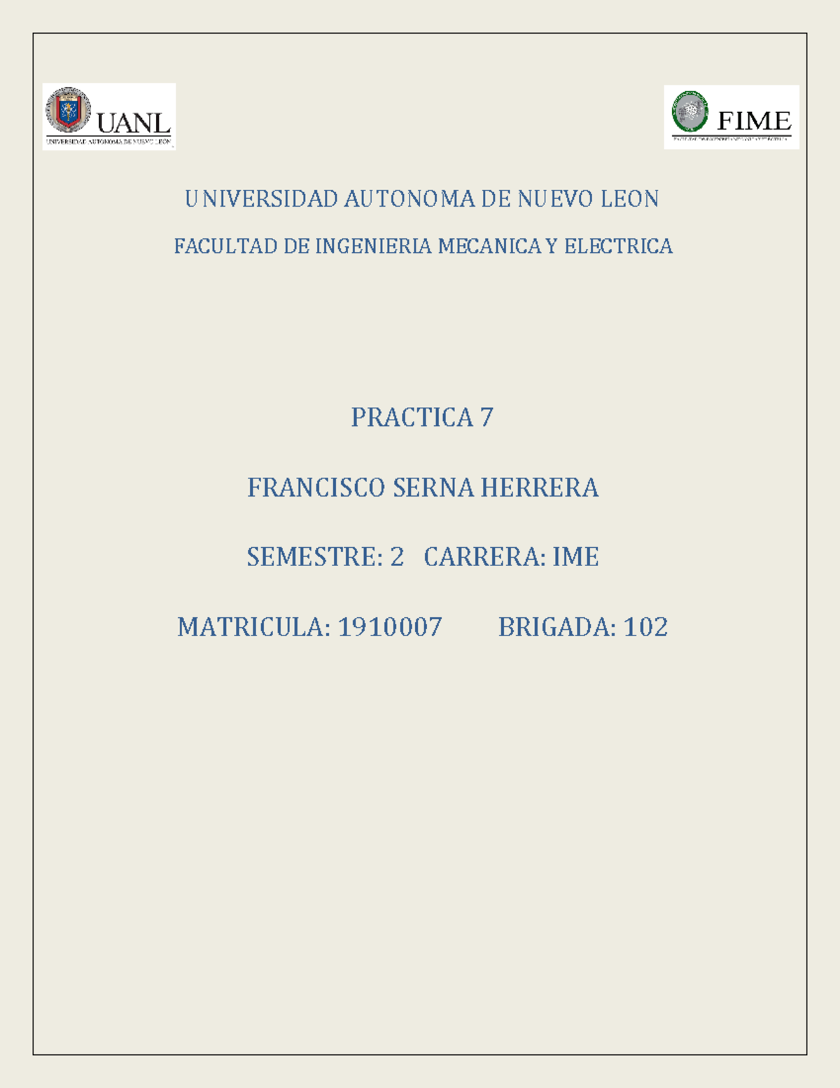 Practica 7 mecanica de fluidos - UNIVERSIDAD AUTONOMA DE NUEVO LEON ...