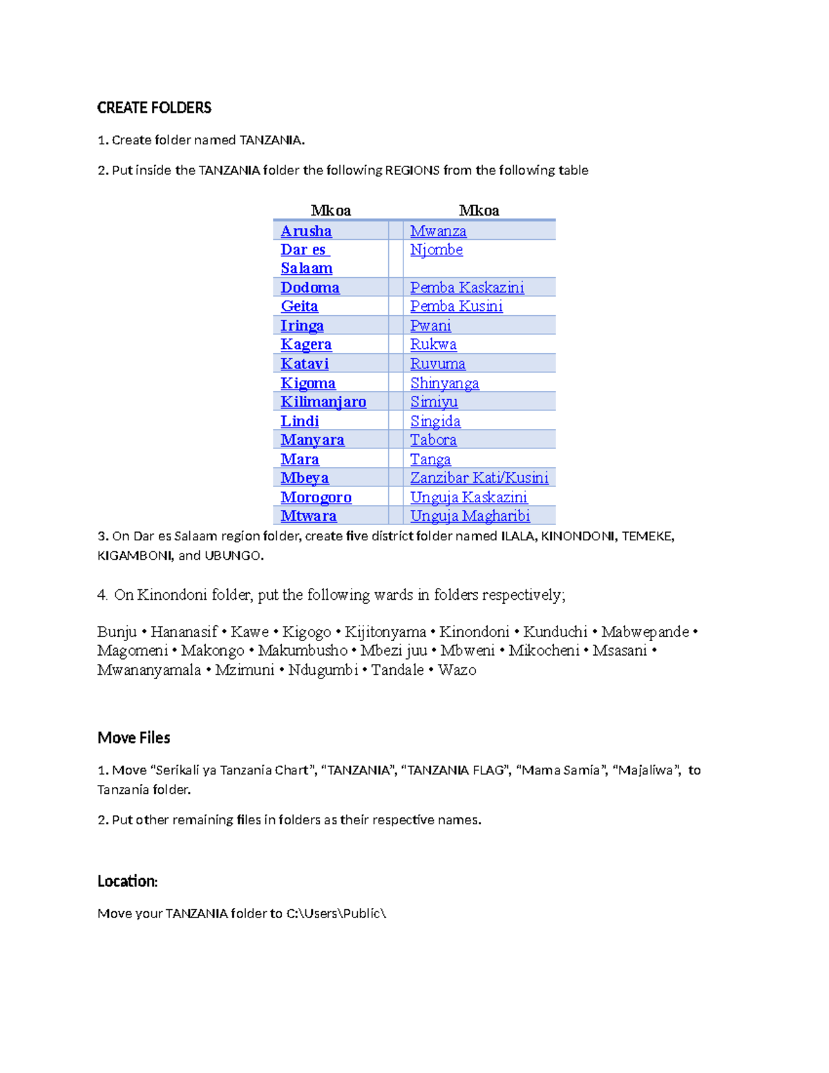 File and Folder Management Exercise: Creating and Organizing Folders ...