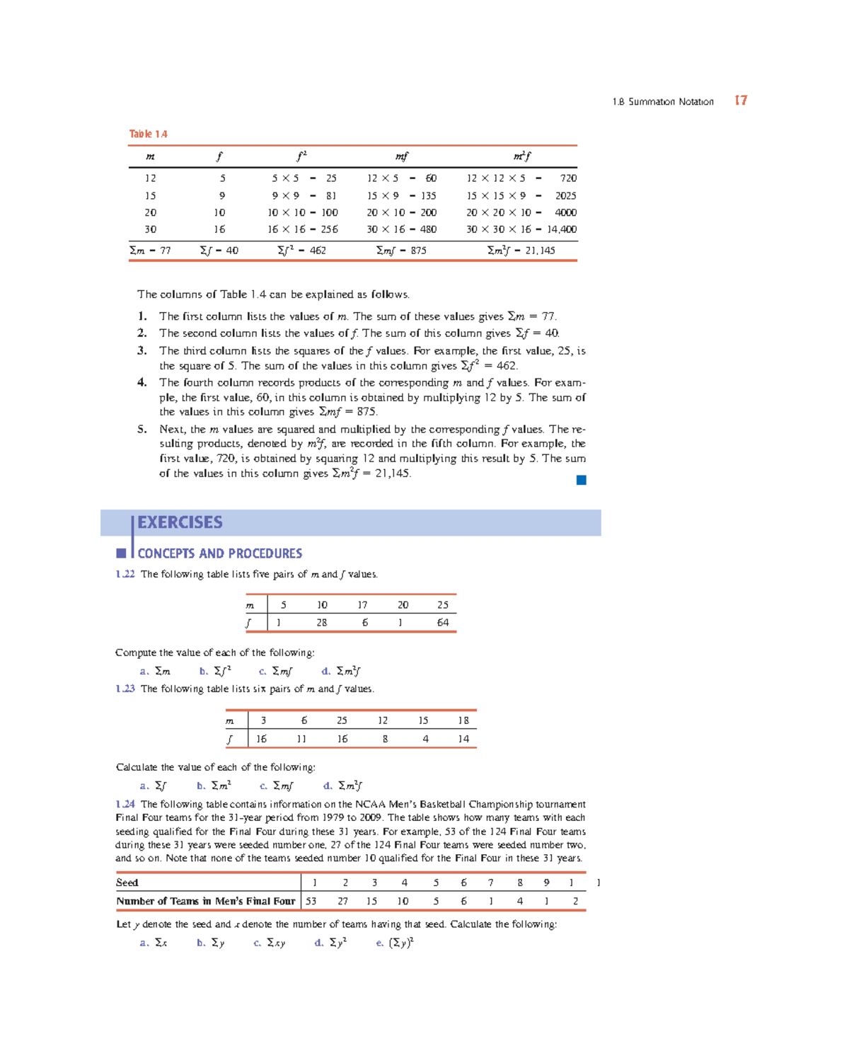 Introductory Statistics 7th Ed – Summation Notation & Exercises - Studocu
