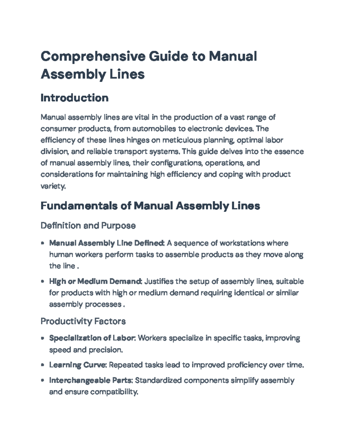 Manual Assembly Lines: Efficiency, Types, and Design Strategies ...