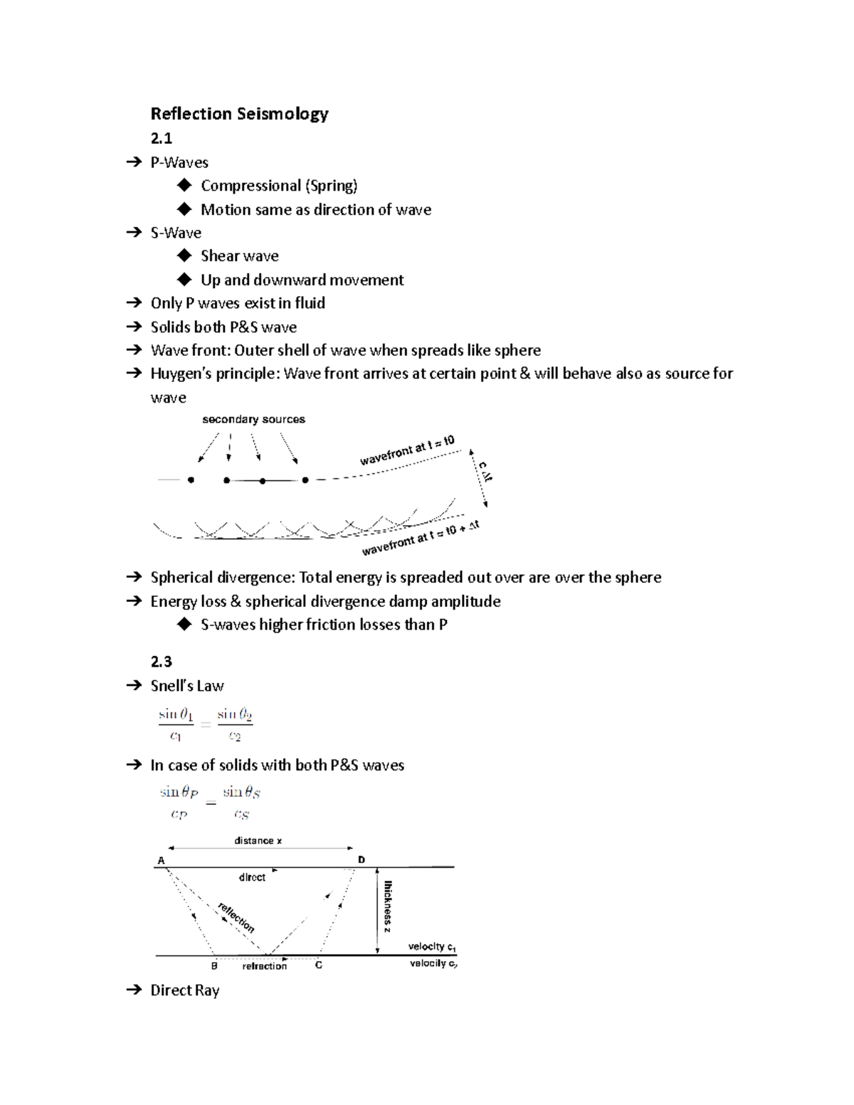 Reflection Seismology Study Notes for Exam - Geophysics 101 - Studeersnel