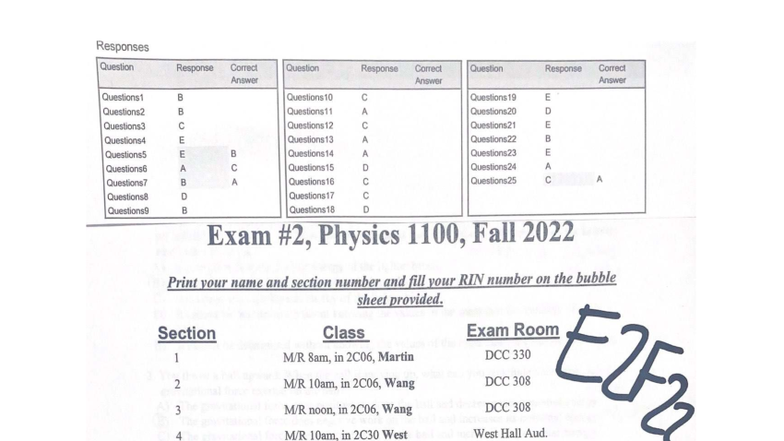 PHYS-1100 Final Exam Responses, Fall 2022 - Studocu
