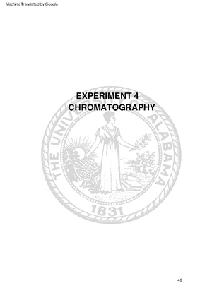 Paper Chromatography - Study Notes & Assignments - Studocu