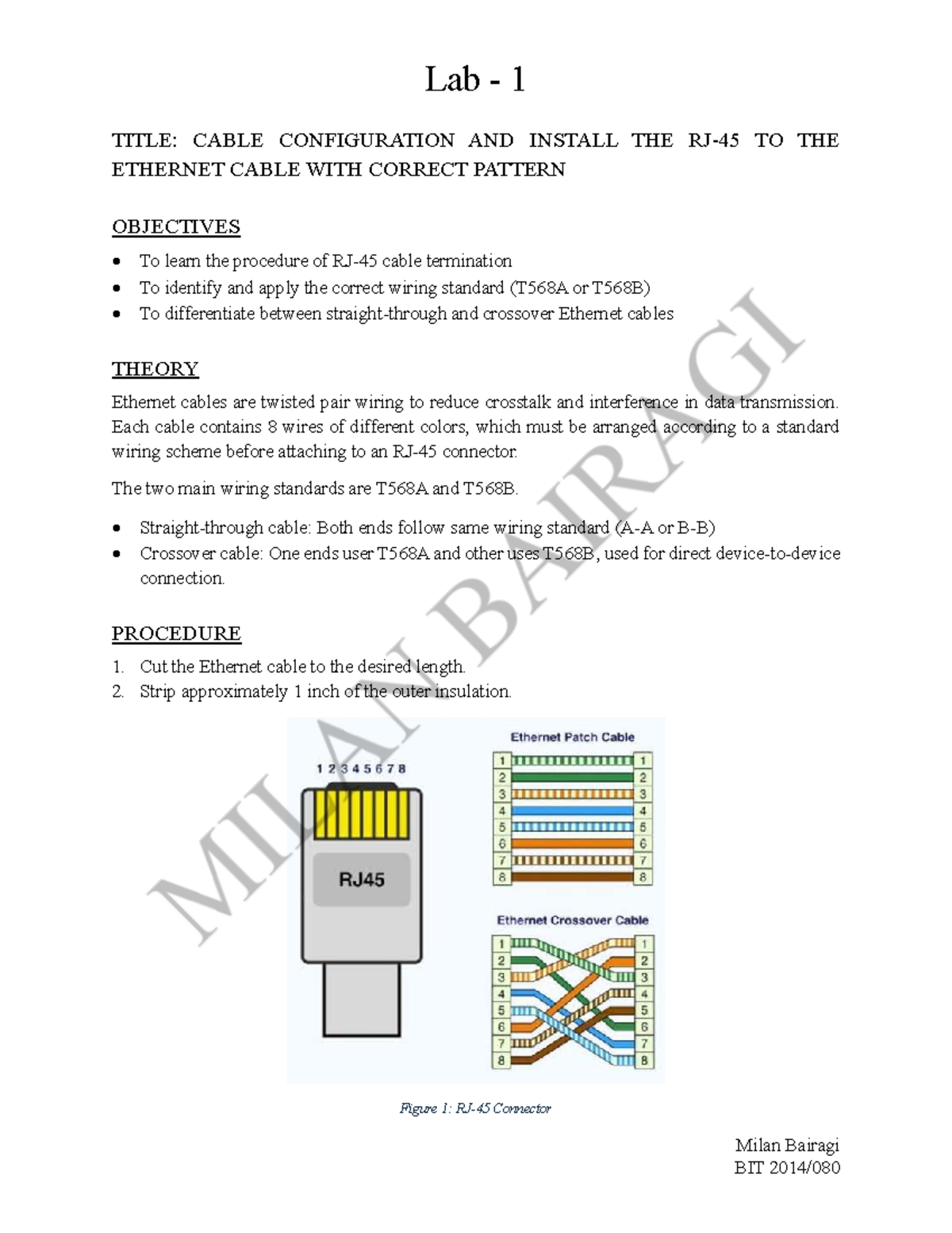 Lab Manual: Network & Data Comm - Cable Config, DHCP, DNS, & Routing ...