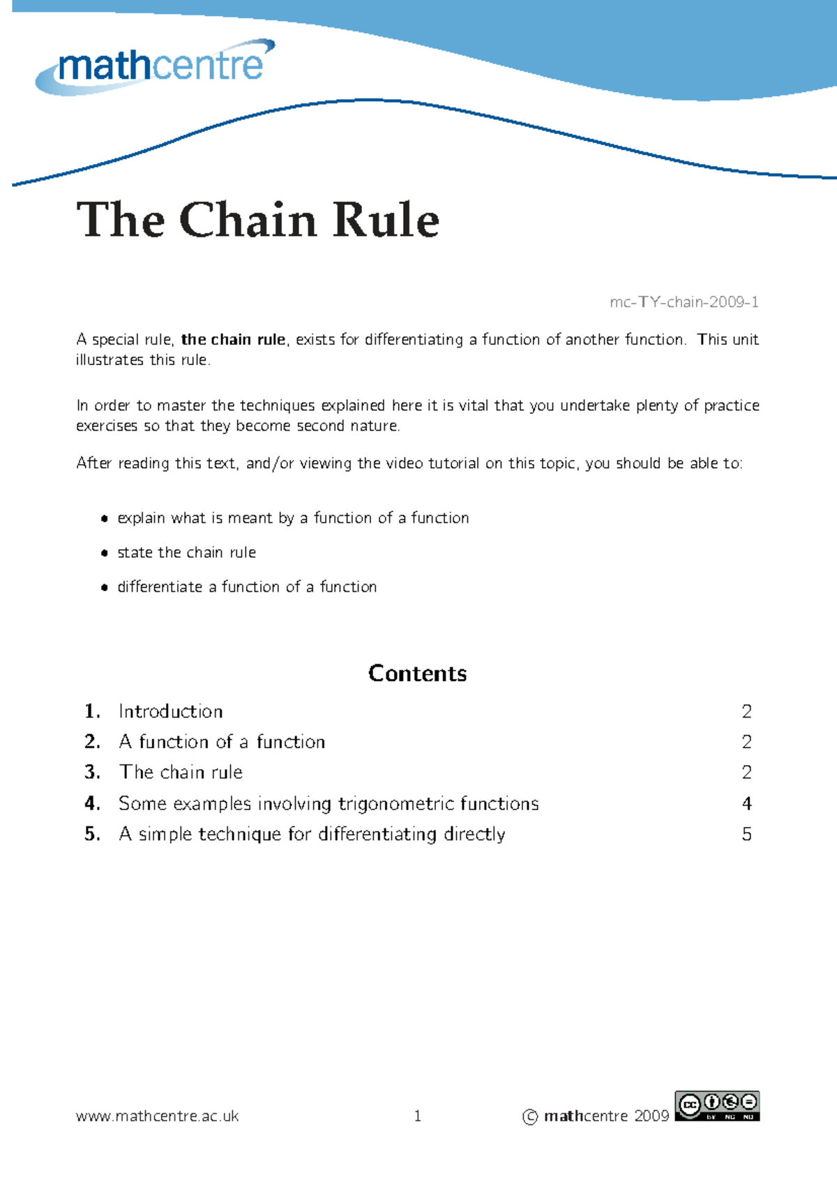 Chain Rule in Calculus: Understanding Differentiation Methods (MC-TY ...