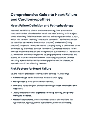 Heart Failure Management - Study Notes & Assignments - Studocu