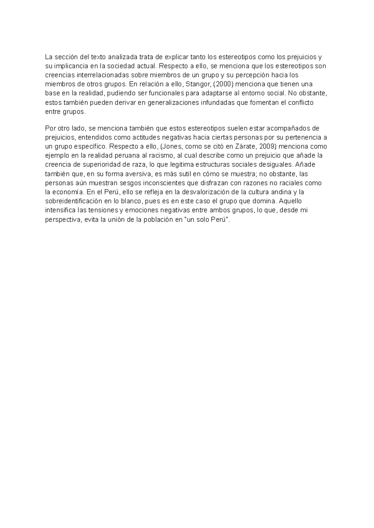 Resumen sobre Estereotipos y Prejuicios en la Sociedad Actual - SEFG ...