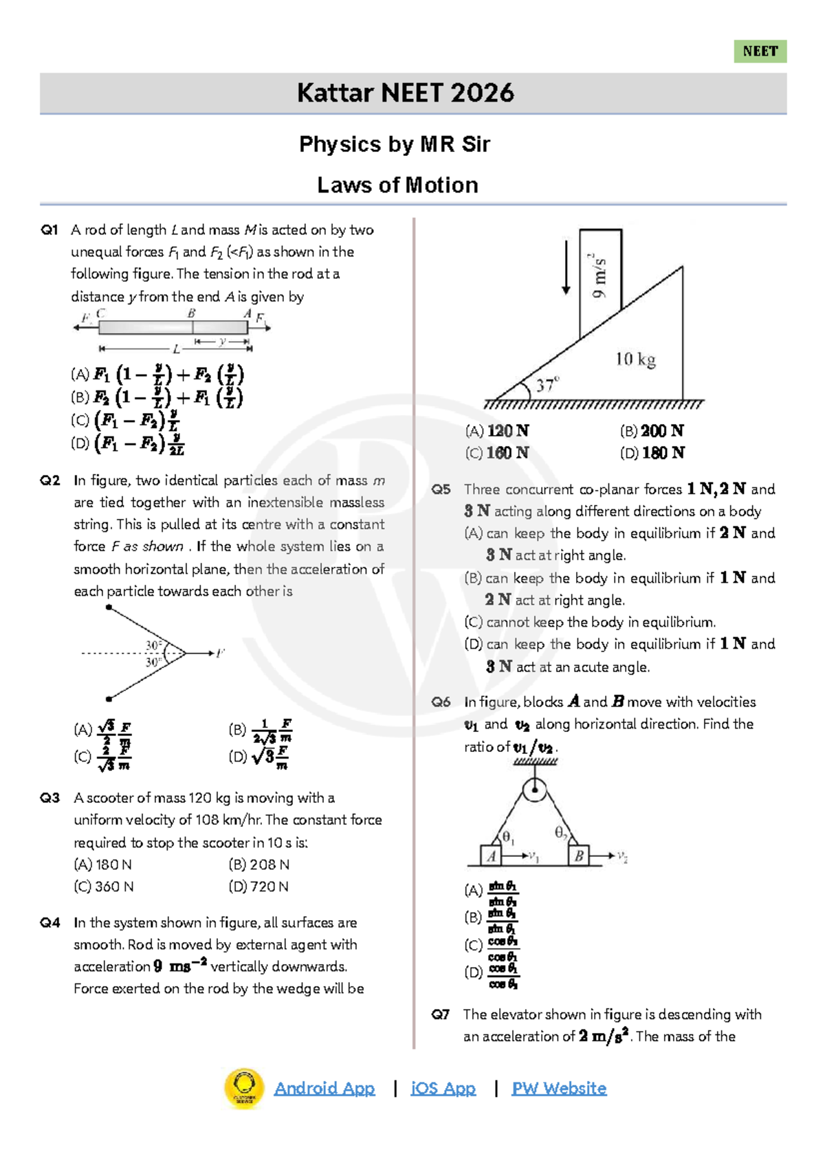 Laws of Motion Study Guide for NEET 2026 - Studocu