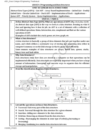 4931_C Programming and Data Structures Unit II: Advanced Features and ...