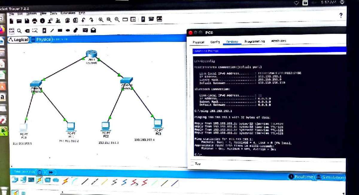 CN Lab 5-6: Packet Tracer Simulation and Network Configuration - Studocu