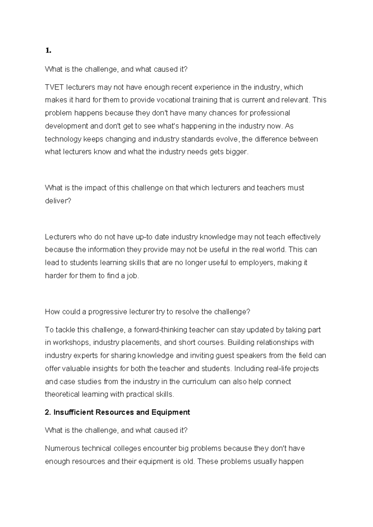 Assgnmt - assignment - 1. What is the challenge, and what caused it ...
