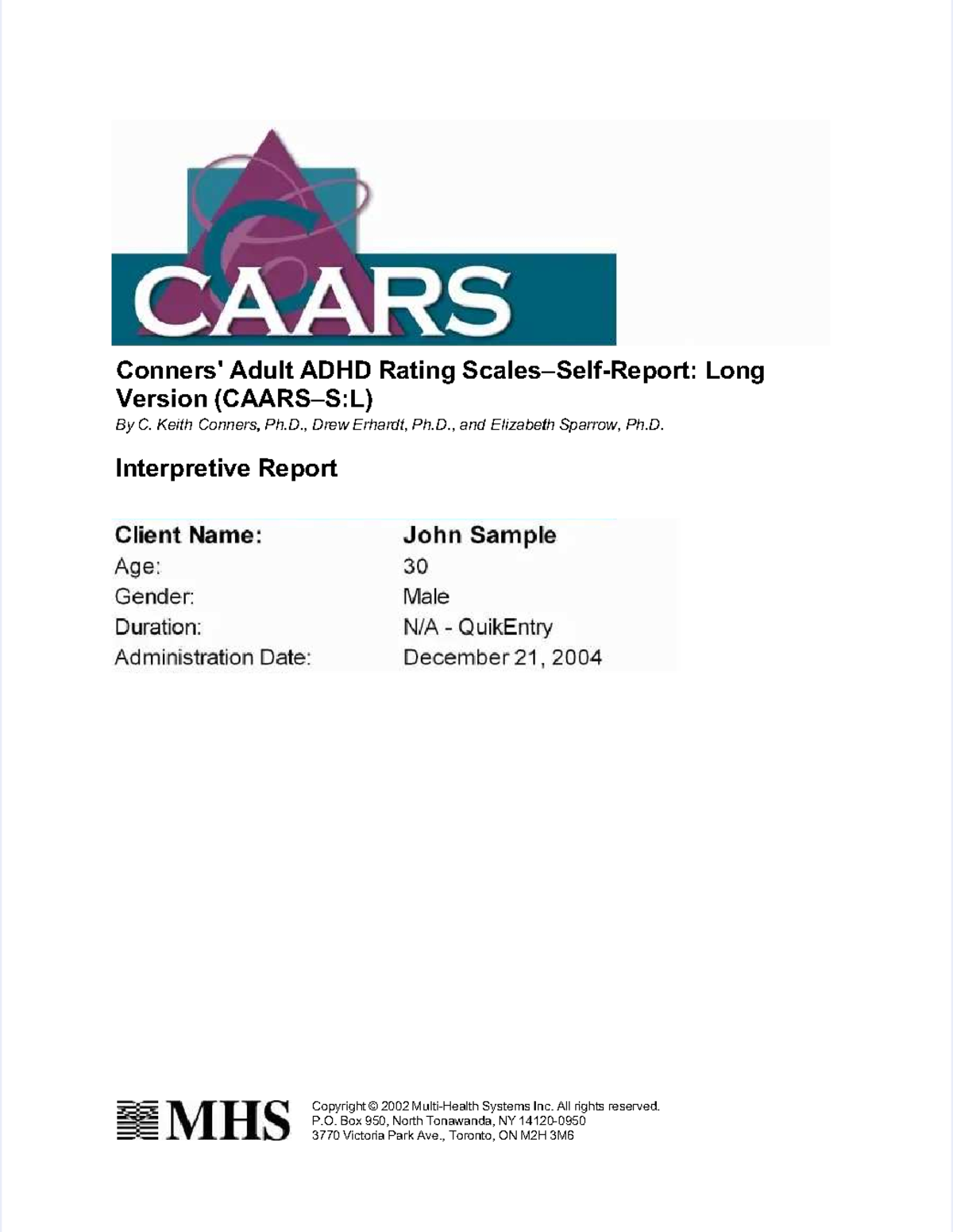 Pdf-caars-self-l-int1 compress - Interpretive ReportInterpretive Report ...