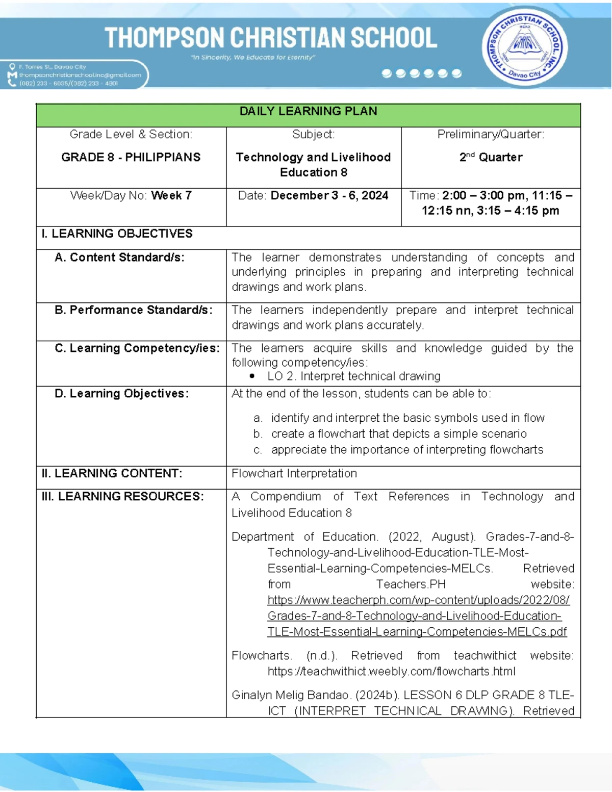 TLE 7 - 2nd Quarter Daily Learning Plan: Poultry Production Week 7 ...