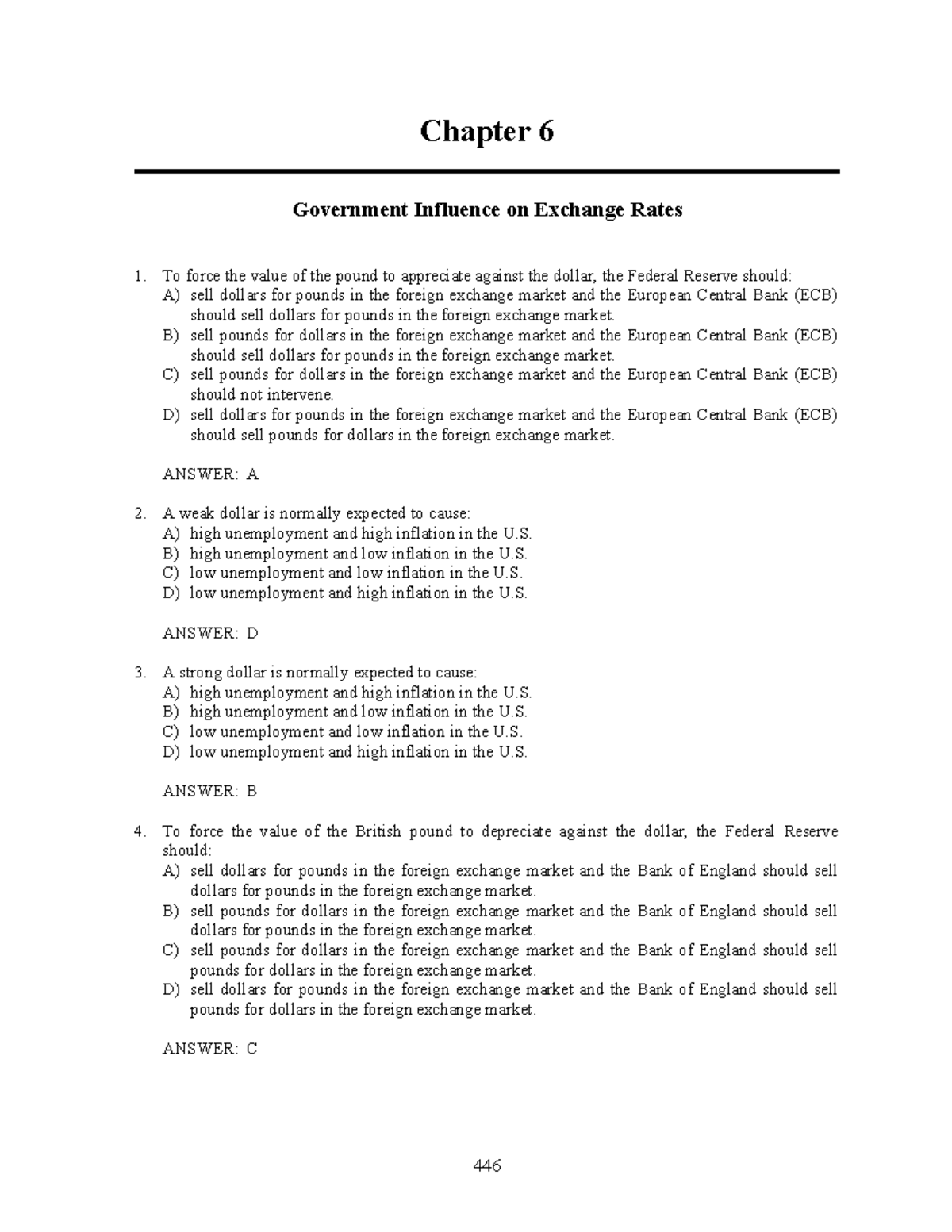 121323265-Madura-Chapter 6 Exam Notes: Government & Exchange Rates ...