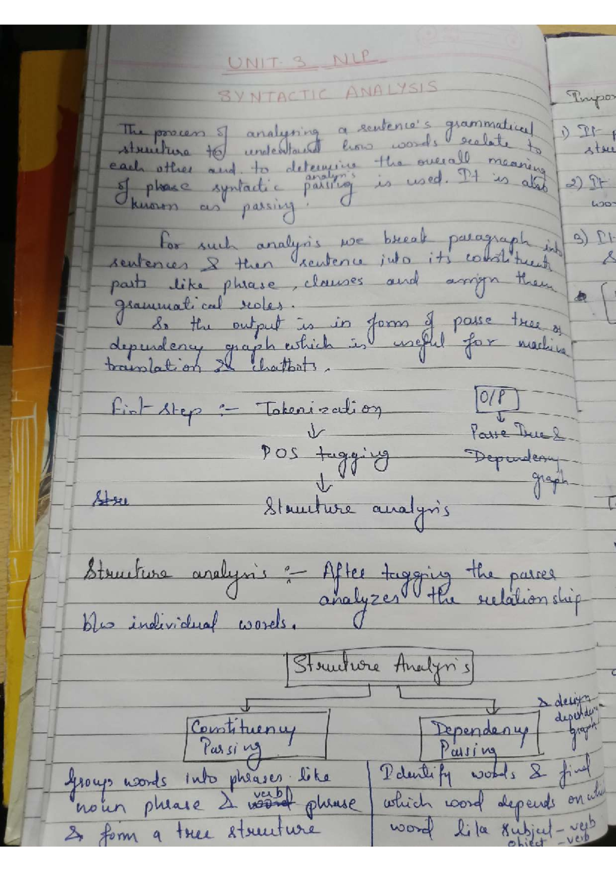 NLP 3 Unit - Syntactic Analysis Notes - Studocu