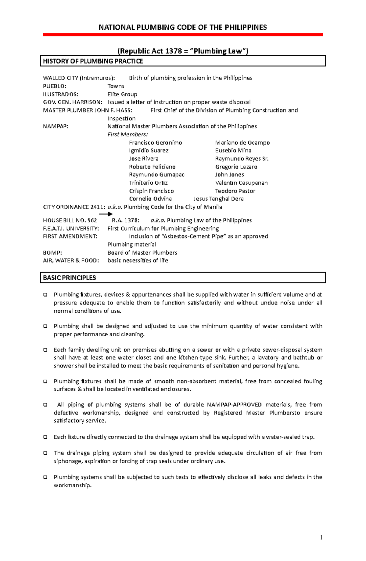 NATIONAL PLUMBING CODE OF THE PHILIPPINES: Comprehensive Overview and ...