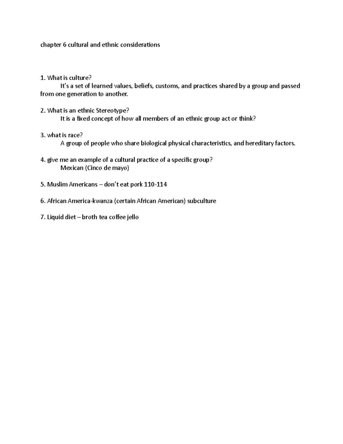 Chapter 6 cultural and ethnic considerations - chapter 6 cultural and ...