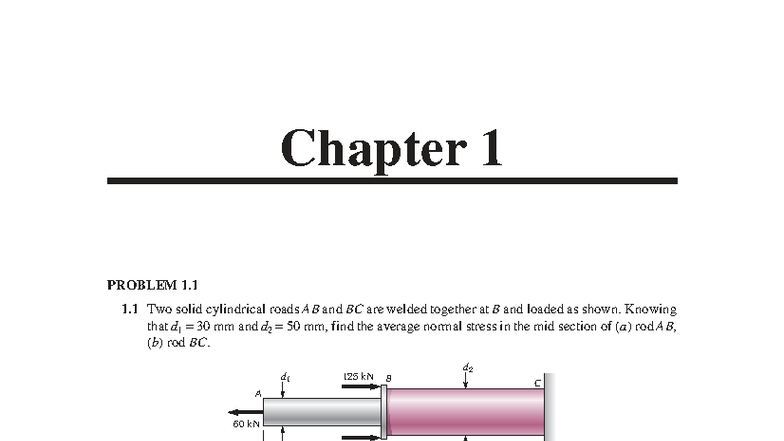 Chapter 1 Example Exercises: Mechanics of Materials Analysis - Studocu